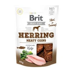 Brit Dog Snack Meaty Jerky Herring Coins | 12x 80g