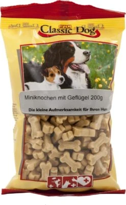 Classic Dog Miniknochen Geflügel | 12x200g Hundesnack