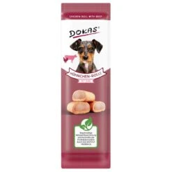 Dokas Dog Hühnchen Rolle Mit Rind | 32x 10g