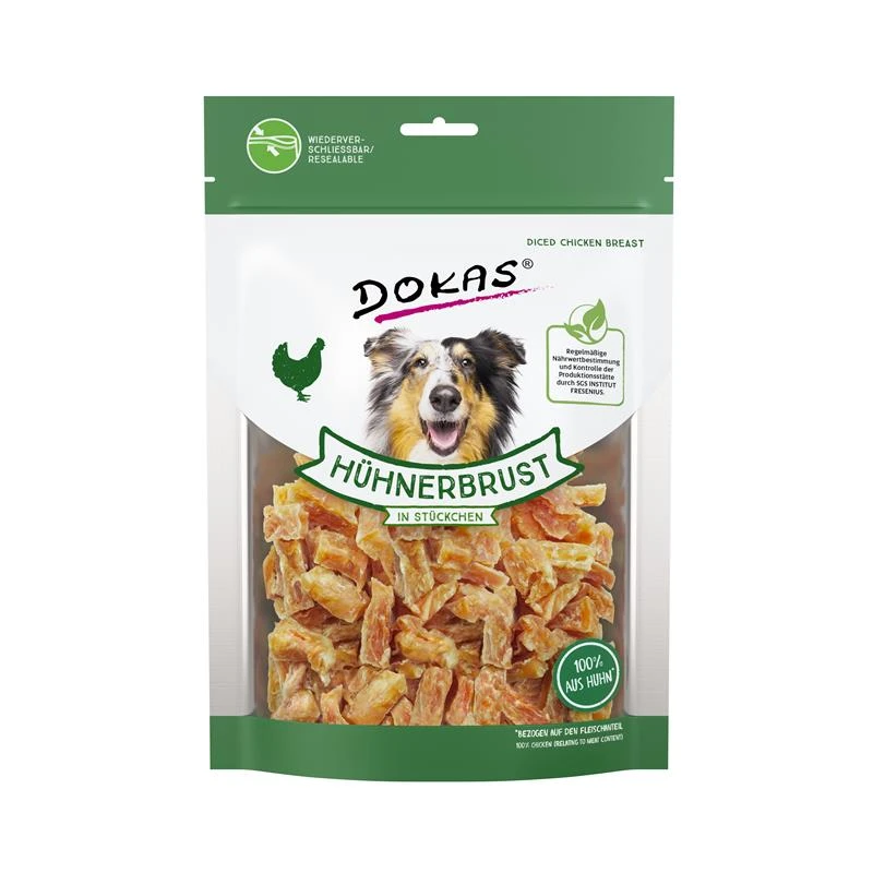 Dokas Hunde Snack Hühnerbr.Filet In Stückchen | 9x 200g Hunde 3 Dokas Hunde Snack Hühnerbr.Filet In Stückchen | 9x 200g Hunde