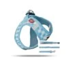 Curli Vest Puppy Set Skyblue-caro | Gr. M Hundegeschirr Für Welpen -Snack Wuff Verkaufsgeschäft Curli Vest Geschirr Puppy Set Skyblue caro M 21103